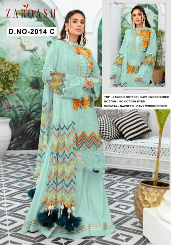 Zarqash Libaas Cotton Embroidery Palistani Style Salwar Collection 